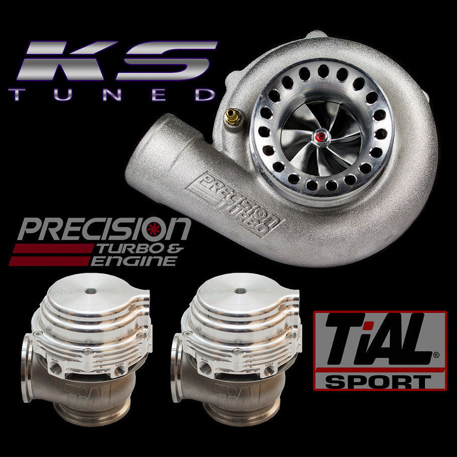 Precision Turbo Gen 2 6266 T4 Divided with 2 Tial 44mm Wastegate by